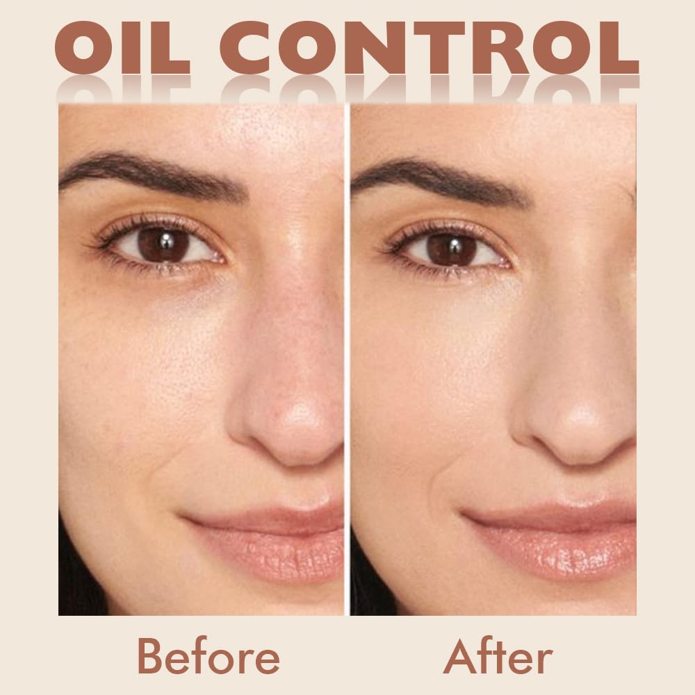 evpct Oil Control Pressed Face Powder Compact for Women, Translucent Setting Powder Makeup Foundation for Women, Waterproof Long Lasting Lightweight, polvo compacto de maquillaje, 02# Natural Beige