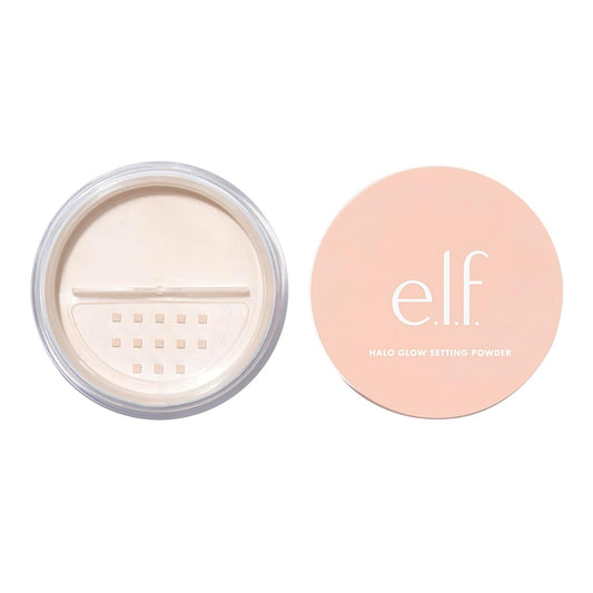 e.l.f. Halo Glow Soft Focus Setting Powder, Silky Setting Powder For Creating Soft Glow Without Shine, Smooths Pores & Lines, Light Pink