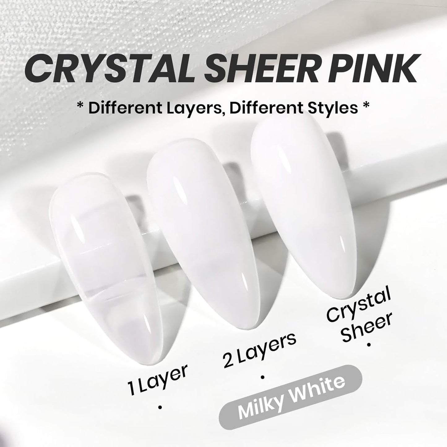 Beetles Milky White Gel Nail Polish - 15ml Neutral Jelly Nude Nail Polish Base Color Nail Concealer Sheer Translucent Effect Soak Off UV LED French Nail Art Salon DIY Manicure Gift for Women 0.5Oz