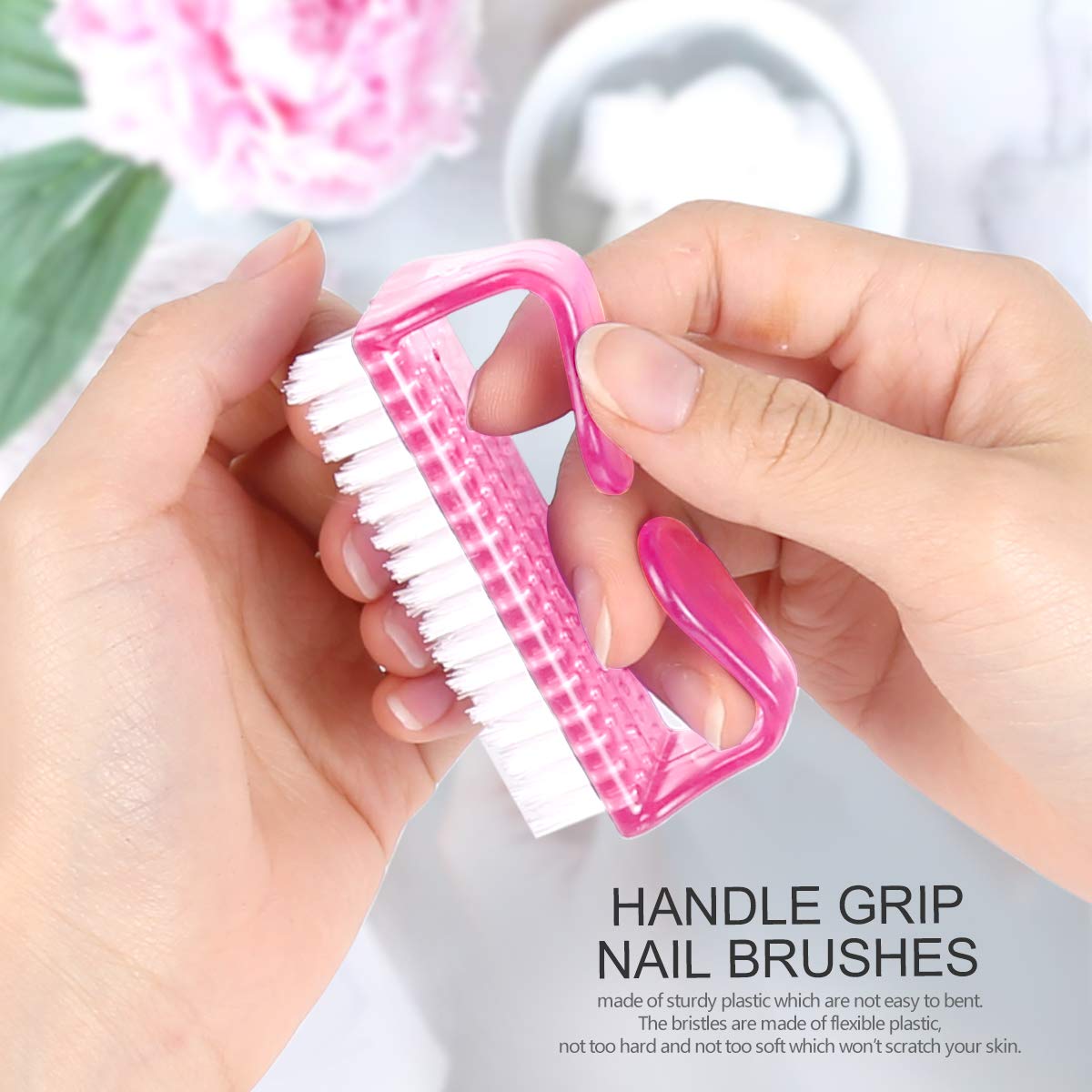 Teenitor Nail Polish Gel Remover Tool Kit With Soak Off Clips, Cuticle Pusher Peeler Scraper, Remove Pads, Files, Buffer Block, Pink Nail Brush