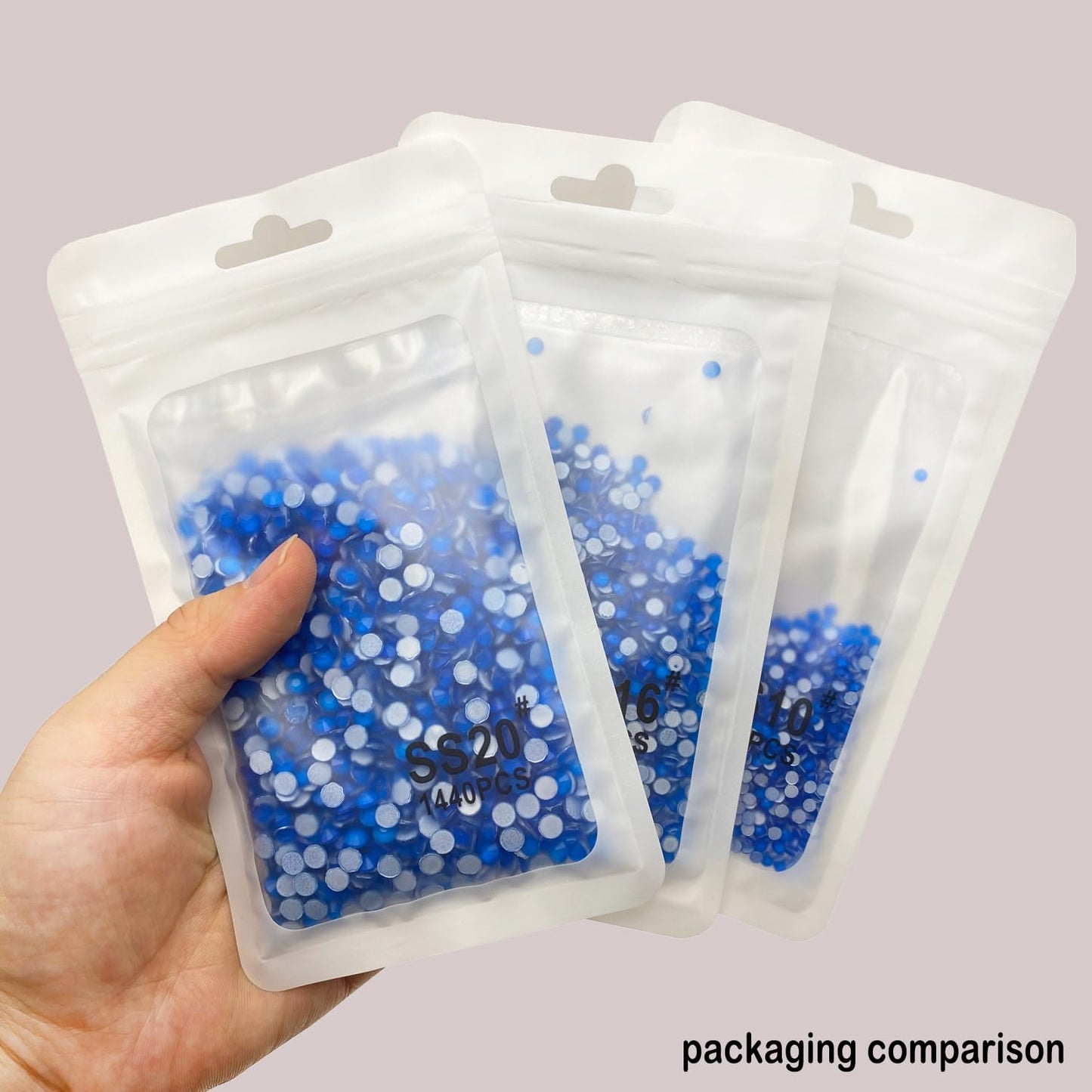 Flatback Glass Rhinestones,Bedazzler Gems 1440pcs Non Hotfix Crystal Rhinestones for Nail Charms Crafts Clothes Tumblers,Blue Neon,SS20