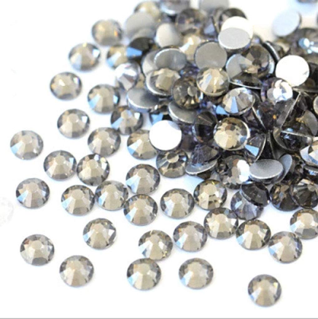 Rhinestones flat back gems round DIY decorative Nail Face and apparel accessories ss3-20 mix size(1440pcs transparent gray)