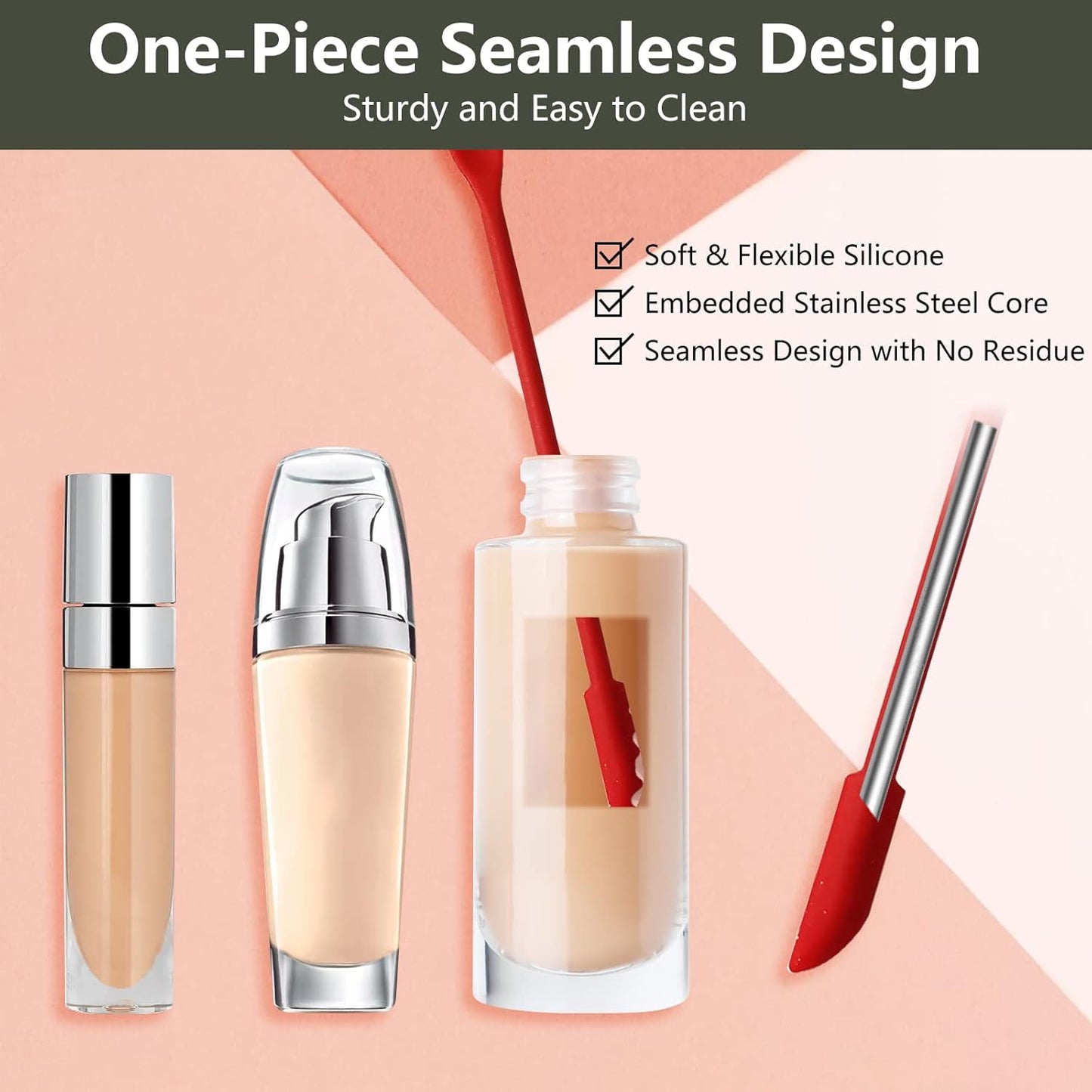 Colorful 6 Pcs Mini Silicone Spatula Set, Makeup & Tiny Spatulas for Cosmetics & Kitchen Use