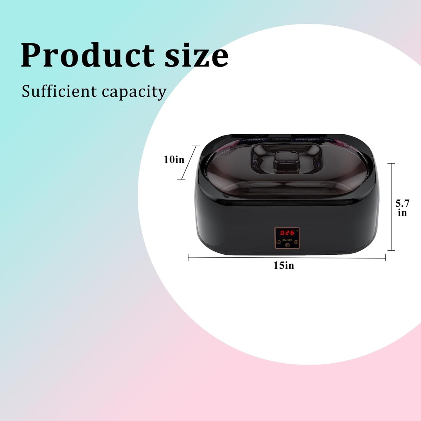 Paraffin Wax warmer for Hand and Feet, Includes 4000ml Wax warmer Machine and 6 packs of Lavender scented Paraffin Wax, Enjoy take care of your hands and feet (black)