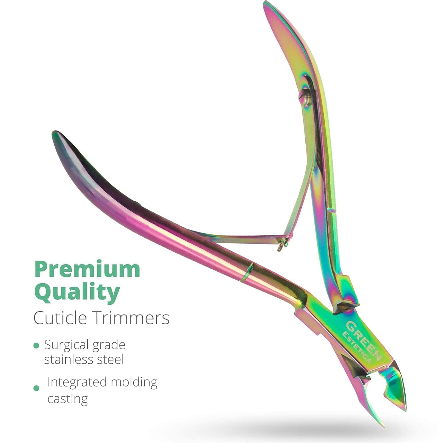 Professional Cuticle Trimmer Nail Cuticle Cutter Stainless Steel Cuticle Nippers with Sharp Blades of Cuticle Remover Clippers Manicure Tools Double Spring - Pedicure Nail Tools (Multi Color - 4 Pack)