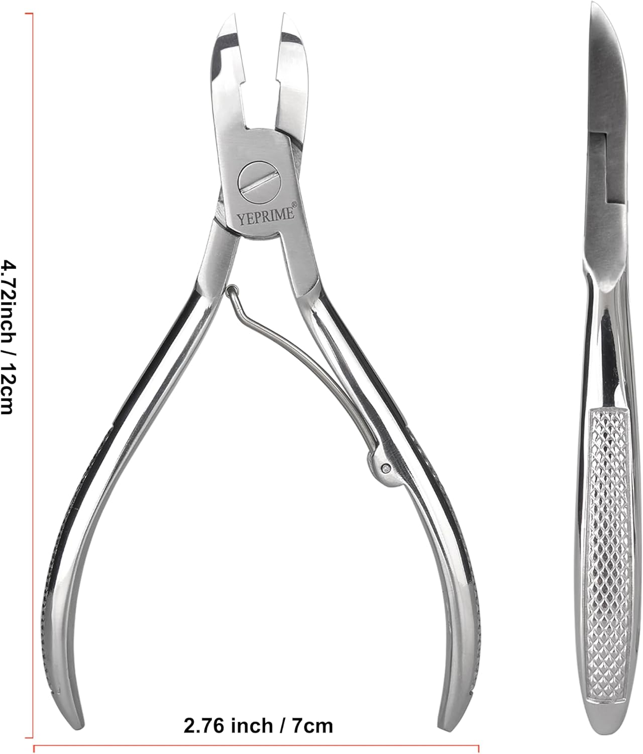 Podiatrist Toenail Clippers, Super Sharp and Wear-resistant Toe Nail Cutters for Thick and Ingrown Nails, Hand Forged Stainless Steel Pedicure Clippers for Men Women Seniors, Convex Blades