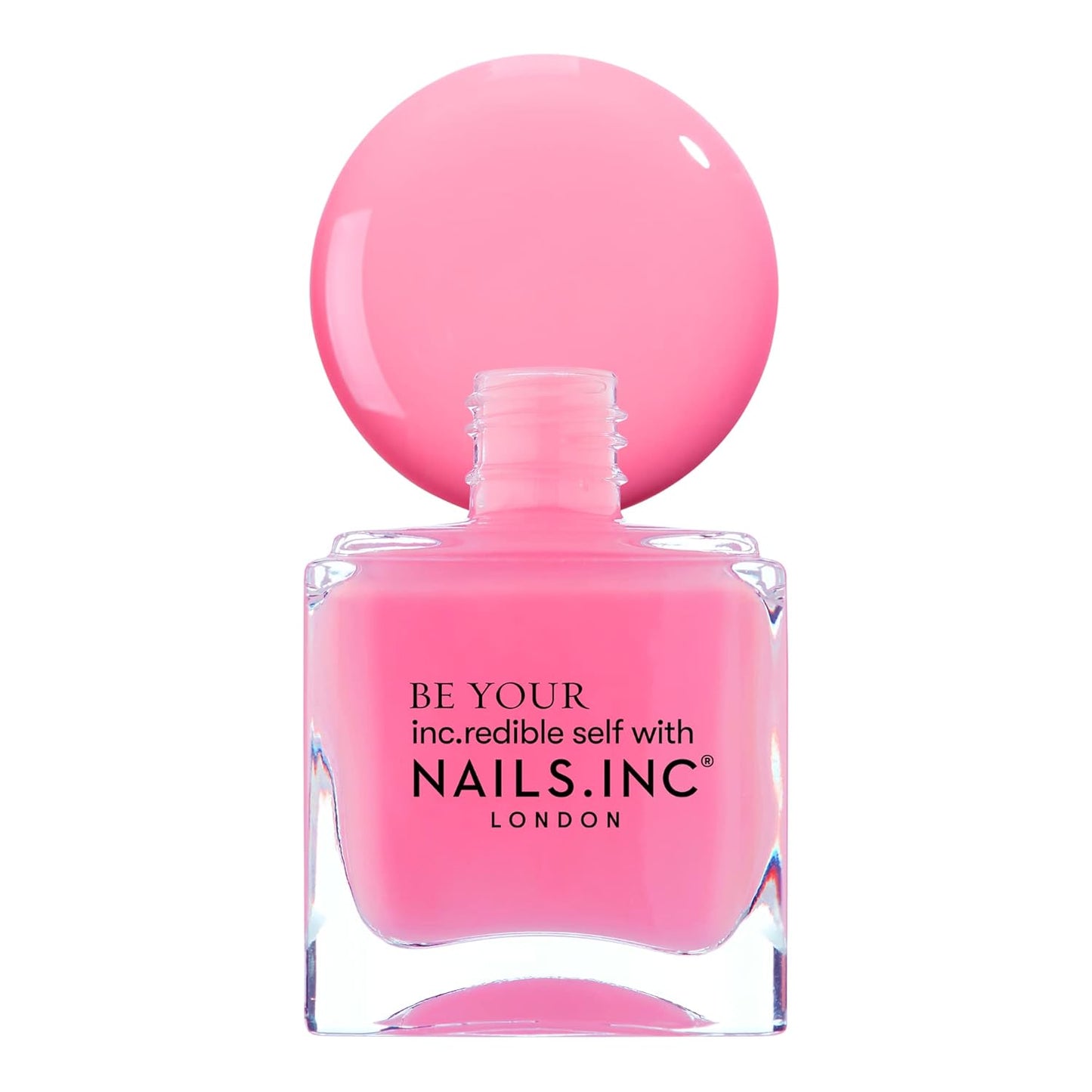 Nails Inc Neon Lite Nail Polish Quad, Neon Glow Enhancing Shades, Fast Drying, Long Lasting, Chip Resistant, Air Dry Manicure,Vegan, Cruelty Free, 4 Piece Set