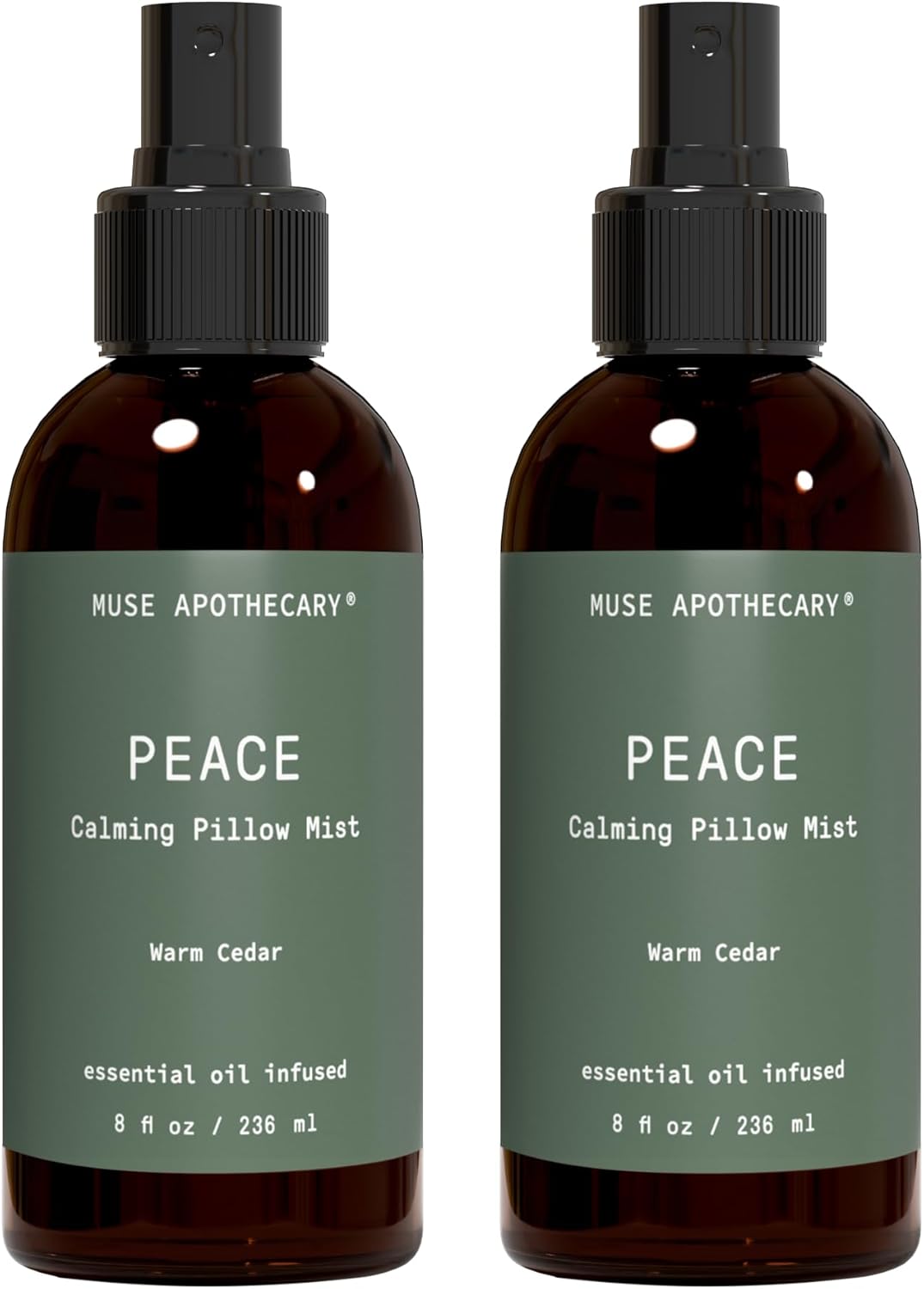 Muse Apothecary Pillow Ritual - Botanical Collection - Calming and Relaxing Pillow Mist, Linen and Fabric Spray - Infused with Natural Aromatherapy Essential Oils - 8 oz, Warm Cedar