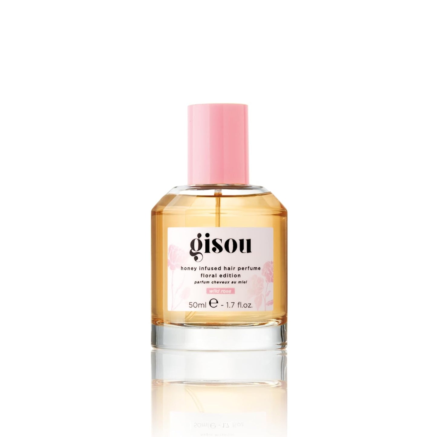 Gisou Honey Infused Hair Perfume Floral Edition - Wild Rose, A Wild Elegant Fragrance with a Romantic and Sensual Scent, Nourishing and Hydrating Hair Shine Spray (1.7 fl oz)