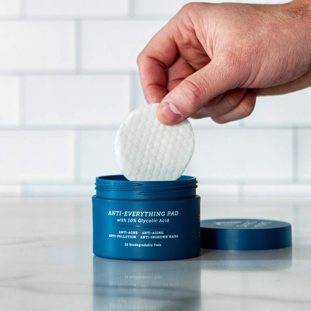 Oars + Alps Anti Everything Pads & Blackhead Remover, Facial Cleanser & Exfoliator with 10% Glycolic & Salicylic Acids for All Skin Types, Exfoliant Hydrates Skin & Reduces Blackheds, Wrinkles,28 ct