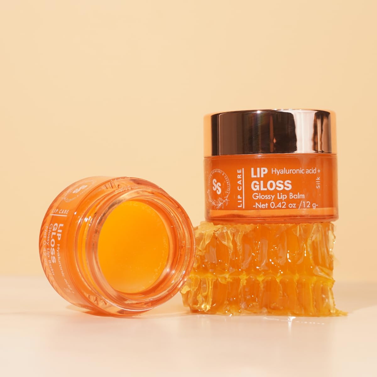 All natural lip balm - for dry, chapped, sensitive lips | with grassfed tallow, Castor oil, CoQ10, Hyaluronic Acid and Silk - Ultra Moisturizing, Conditioning, Organic (0.4 fl oz/12 mL) (Untinted)