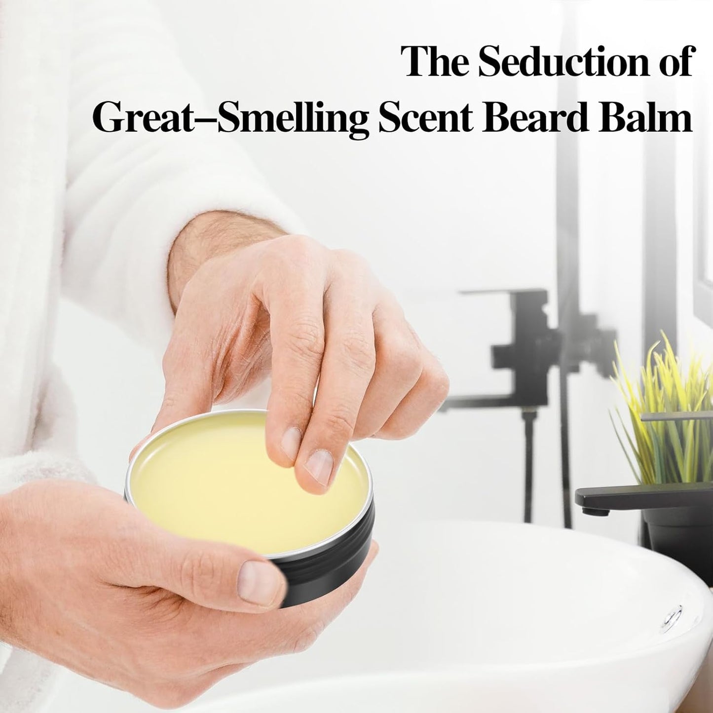 Beard Balm for Men & Conditioning Beard Wax - Made with Castor Oil Natural and Organic Ingredients - Hydrates & Thickens Facial Hair Growth- 2 Ounce Tin (Vanilla)