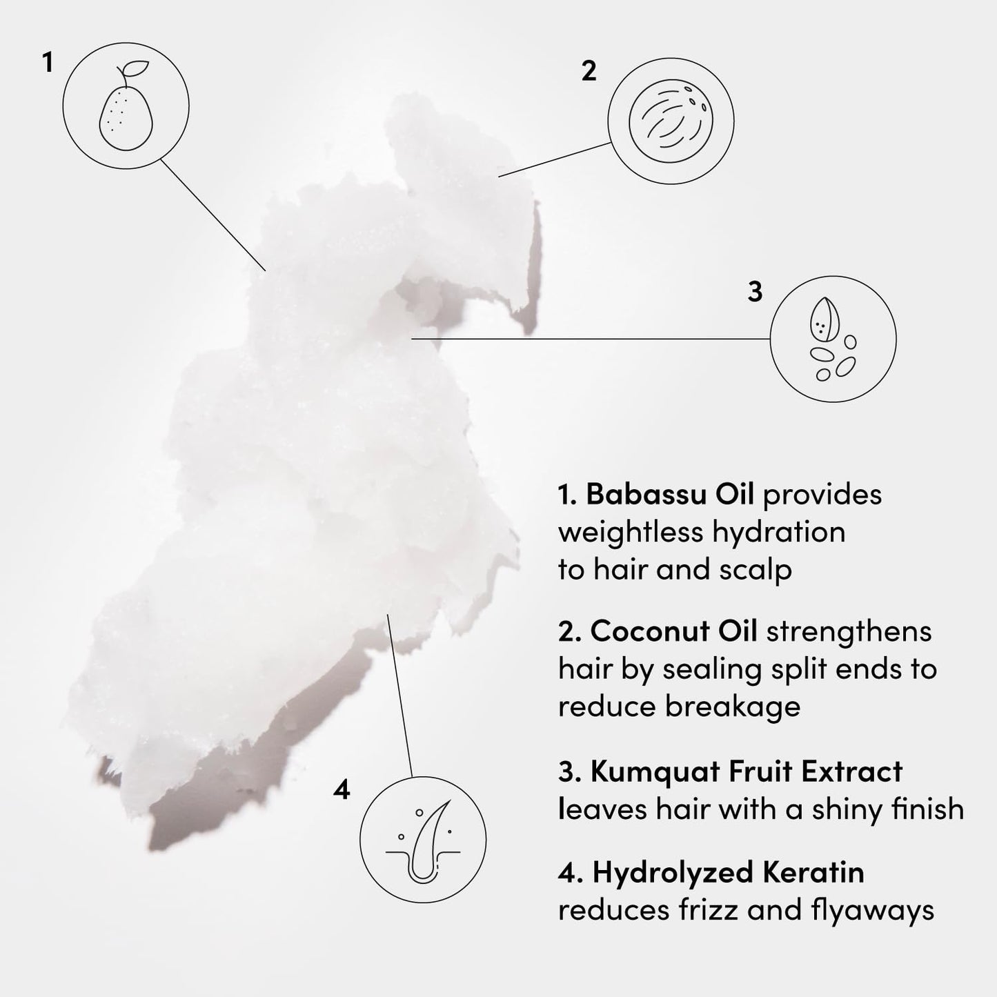 OUAI Medium Conditioner - Hydrating Hair Conditioner with Coconut Oil, Babassu Oil, and Keratin - Strengthens, Repairs and Adds Shine - Paraben and Phthalate Free Hair Care Products (10 Oz)