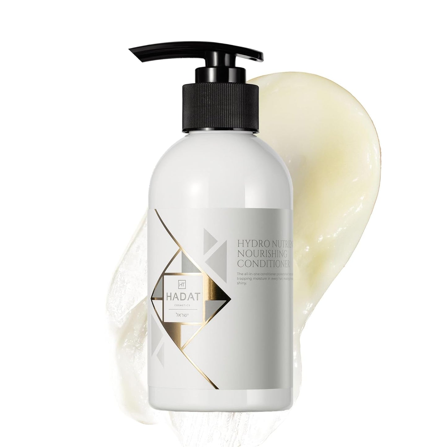 HADAT Hydro Nutrient Nourishing Conditioner – Professional Salon Formula with Biotin, Sea Minerals & Coconut Oil – Deep Moisture, Shine & Restoration for Dry, Damaged or Frizzy Hair (8.45 Fl Oz)