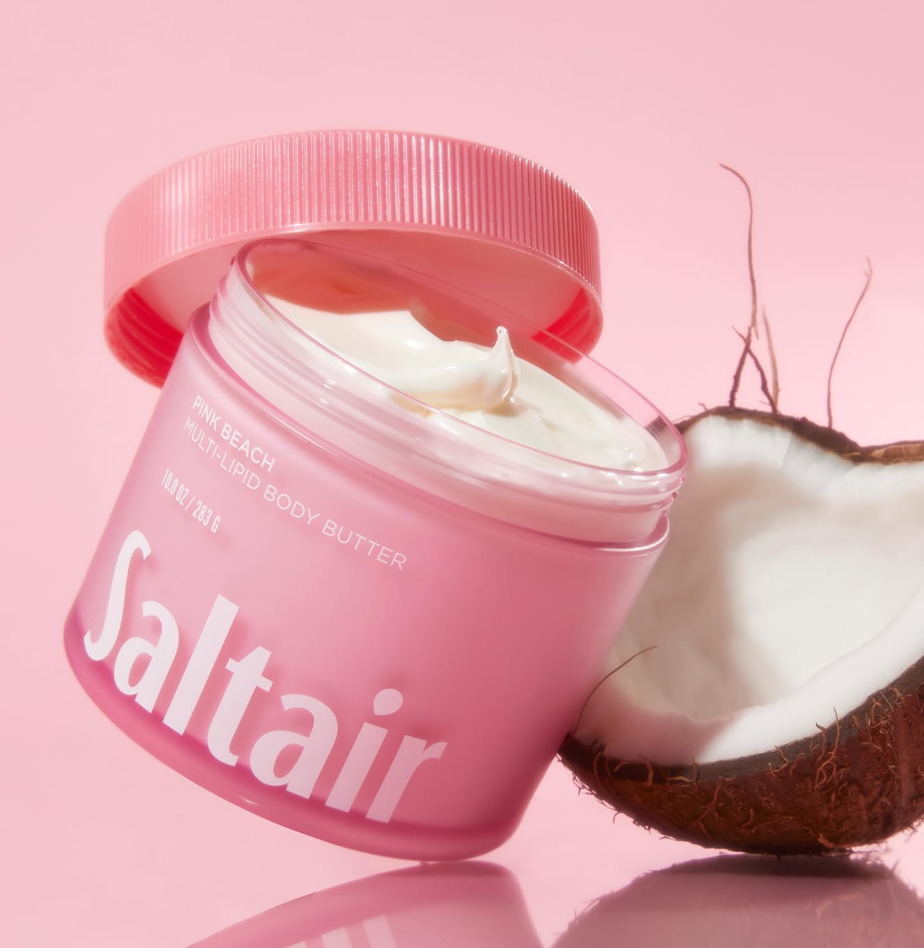 Saltair Multi-Lipid Body Butter - Rich, Nourishing Pink Beach Hydrating Body Cream with Ceramide Complex, Coconut Oil, Shea Butter, and Sea Buckthorn. Deep Moisturizing Dry Skin Care. 10oz Jar