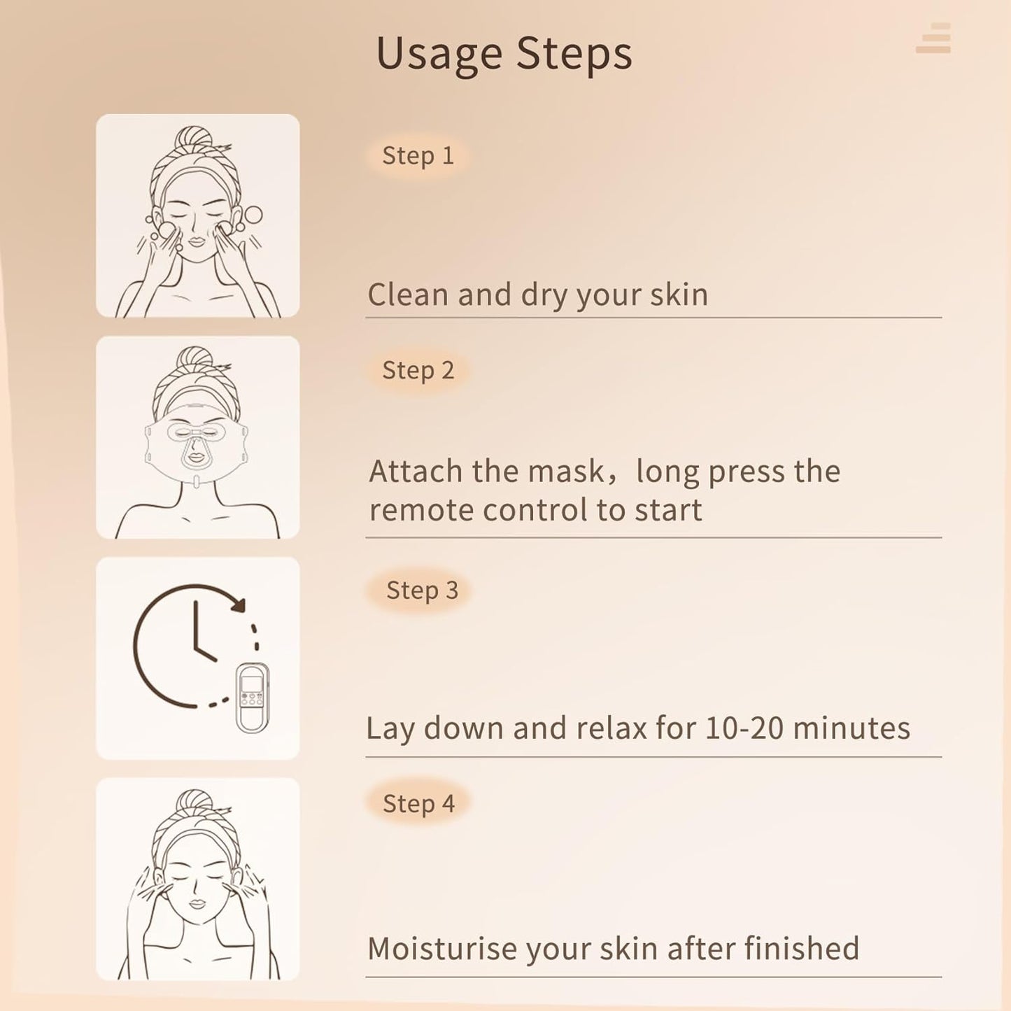 Red Light Therapy for Face Four Colors Led Face Mask Light Therapy with Remote LED Skincare Devices with Timing Function Rechargeable Red Light Therapy Beauty Facial Masks Care for Home Travel - White