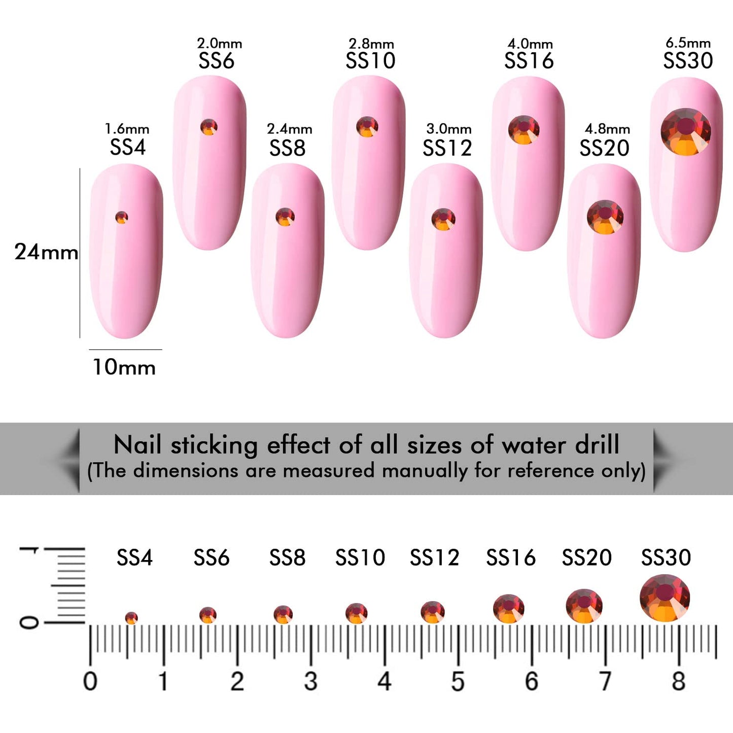 1440Pcs Dawn Light Crystal Rhinestones,Glass Flatback Rhinestones Mini Gemstones for Nail Face Makeup Art Crafts Clothes Decoration-(SS4,1.6mm,Dawn Light)