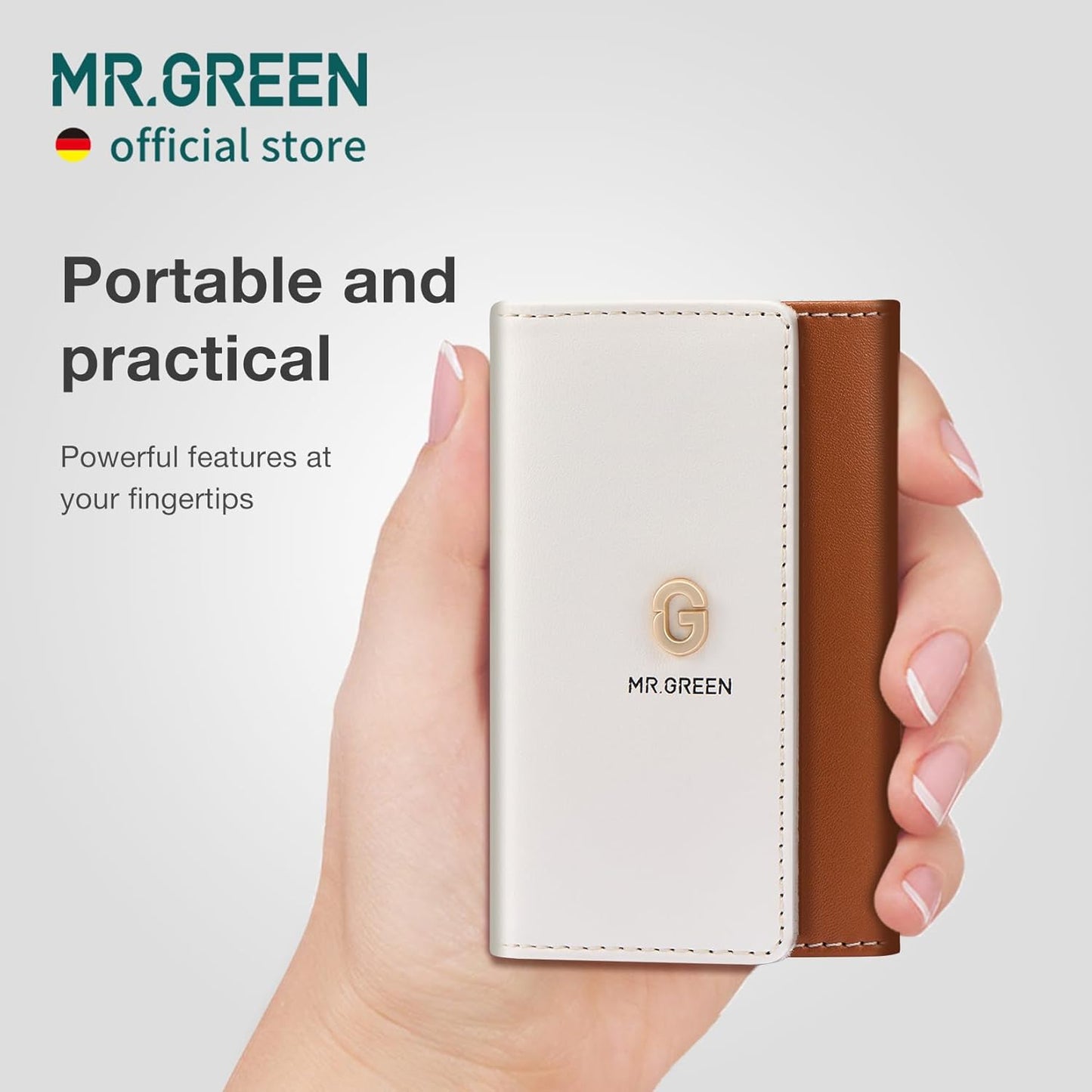 MR.GREEN Colorful Manicure Set Practical Pedicure Kits Nail Clippers Personal Care Tools Facial Hair Scissors with Fashion Case (Mr-6685 Brown)