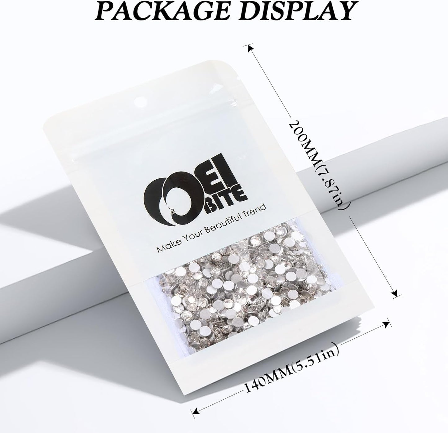 Crystal Clear Flatback Rhinestones, Glass Rhinestones for Nail Art and Craft, Glue Fix, Loose Crystal Gemstones(Crystal, SS30, 576pcs, 6.4-6.6mm)