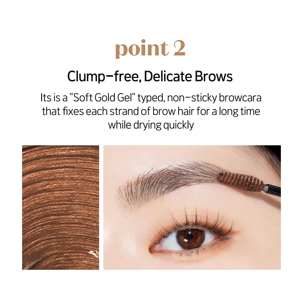 ETUDE Color My Brows, Brow Mascara, 3D Natural Coloring, Beeswax & Carnauba Wax, Moisturizing Brow Care, Eyebrow tint, Soft Gel Texture, Korean Makeup, Beauty, Blondie Brown (0.152 Fl Oz)