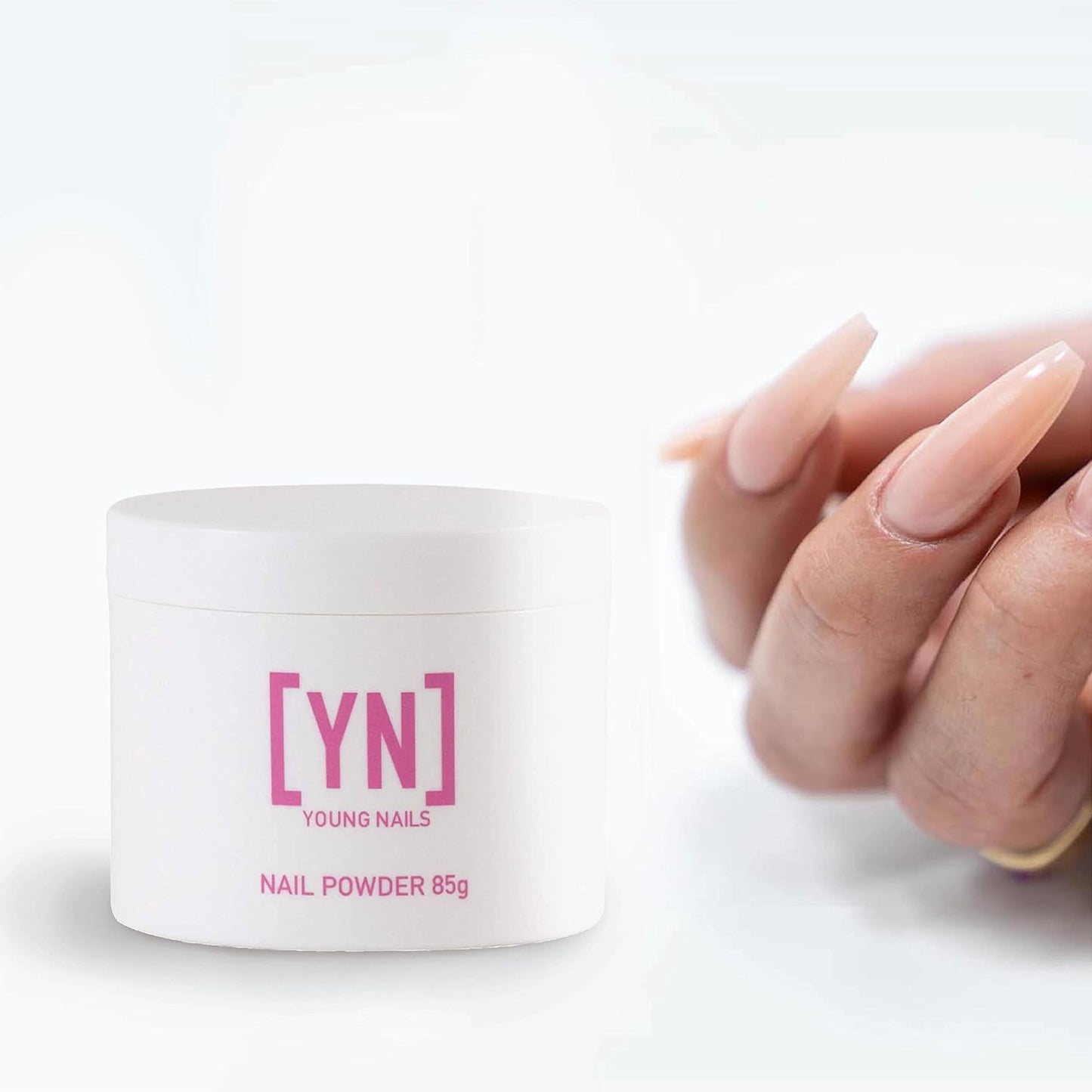 Young Nails Acrylic Core Powder - Self-Leveling Acrylic Nail Powder, Clear Nude Pink White Acrylic Powder for Nail Extenstion, Professional Grade, Superior Adhesion, Color - Pink, 85g