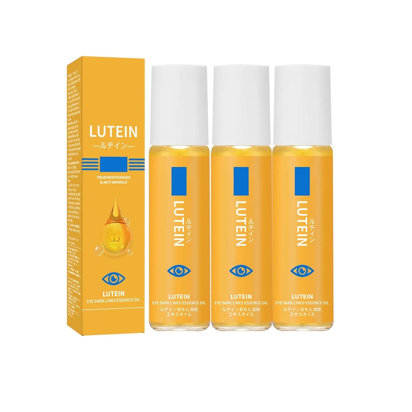 Anti-Wrinkle Eye Serum Oil,Lutein-Anti Wrinkle Eye Serum Oil,Vceye Wrinkle Essenceoil,Lutein Eyes Essence Gel for Women Men (8ml, 3pcs)