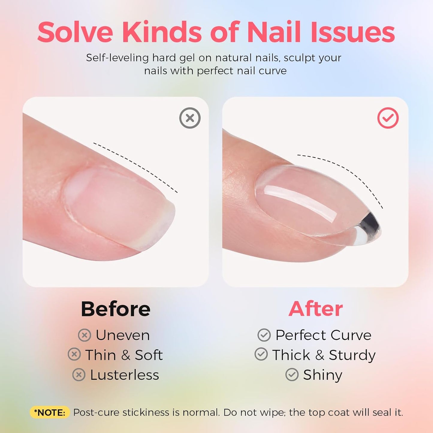 Builder Gel for Nails, 60g Sheer Pink Hard Gel for Nail Extension with 10 Nail Forms, Strengthener & Thickening, UV LED Lamp Cured Sculpture, Repair Broken Nails, Salon DIY Manicure Kit