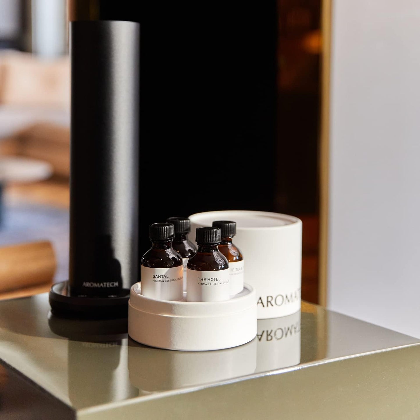 AromaTech The Bestsellers Set | Gift Set of Aroma Diffuser Essential Oils Blend of Santal, The Hotel, White Tea & Thyme, and Love Affair - 10 mL (4 Pack)