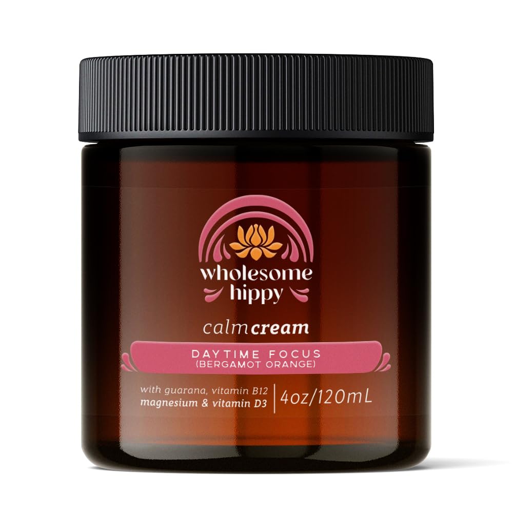 Daytime Focus Calm Cream – Energizing Body Butter with Magnesium, Vitamin B12, Guarana & Bergamot Orange – Moisturizing Wellness Cream for Daily Clarity – 4oz