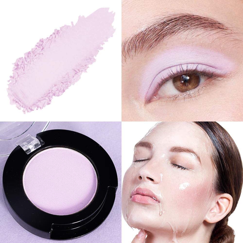 Monochrome Matte Eyeshadow Makeup Palette, Highly Pigmented Light Purple Eyeshadow Palette, Matte Pressed Powder Eye shadow Makeup, Single Vegan Eye Shadow, Daily Evening Women Girls Eyeshadow Gift12#