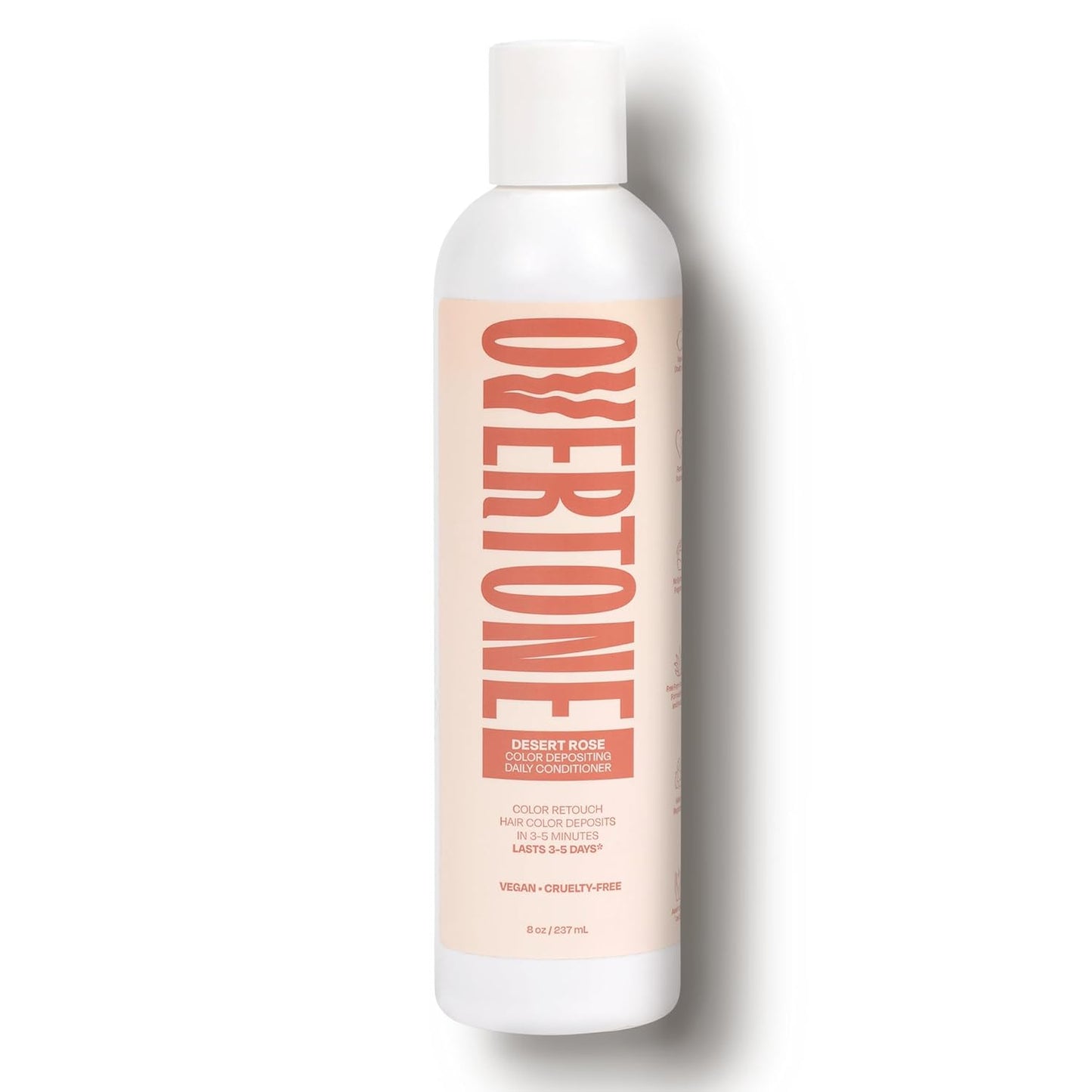 Overtone Daily Color Depositing Conditioner: 8oz Temporary Coloring Conditioner w/Shea Butter & Coconut Oil, Refresh Color & Prevent Fading, Vegan & Cruelty-Free, Rose Gold is Desert Rose
