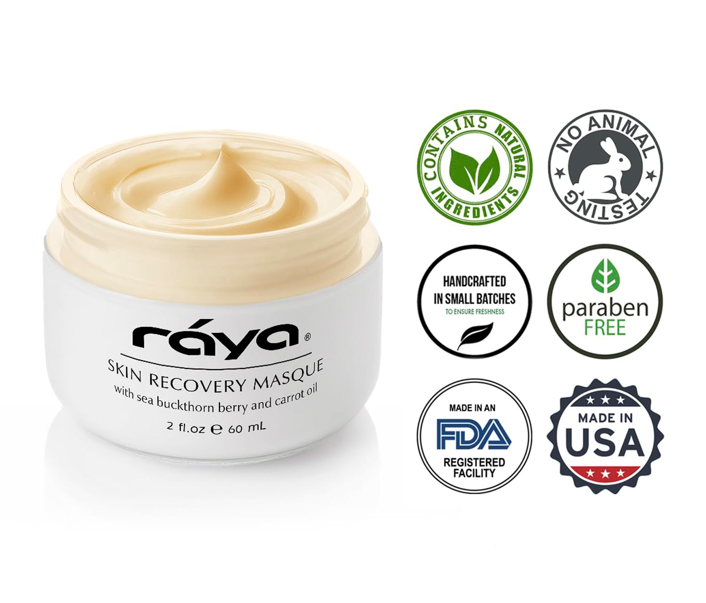 Raya Skin Recovery Masque (600) | Calming, Multi-Vitamin Facial Treatment Mask for Dry and Dehydrated Skin | Nourishes, Brightens, and Refines Complexion