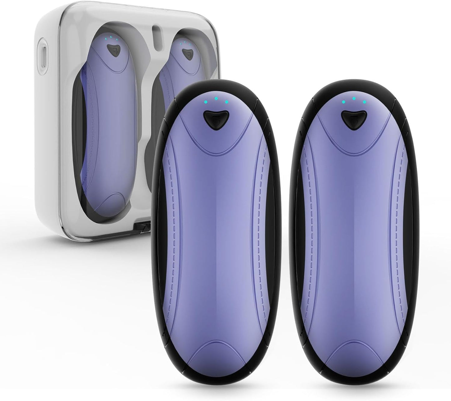 Hand Warmers 2 Pack with 10000mAh Charging Box,Portable Pocket Heater,24Hrs Long Safe Heat,Outdoor, Travel, Golf, Hunting, Camping,Gifts for Men Women