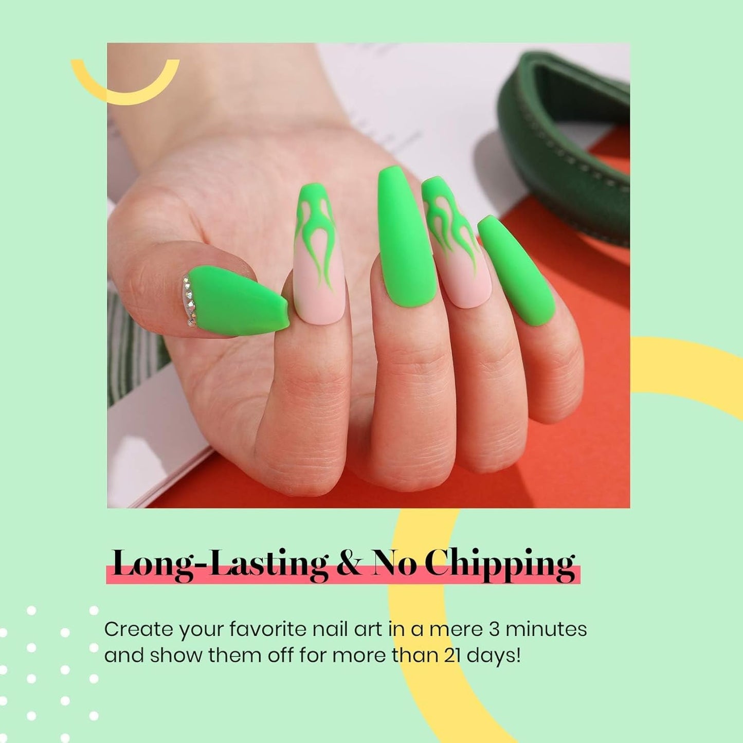 Beetles Neon Green Gel Nail Polish Halloween Gel Nail Polish 15ml Soak Off Uv LED Nail Lamp DIY Home Gift for Women Lime Green