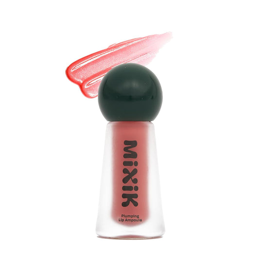 MIXIK Plumping Lip Ampoule, Hydrating Lip Gloss Plumping Ampoule made with Shea Butter & Argan Kernel Oil leaving Lips Plump, Smooth and Glossy, promotes Vibrant High-Gloss Plump Lips (Apricot Plump)