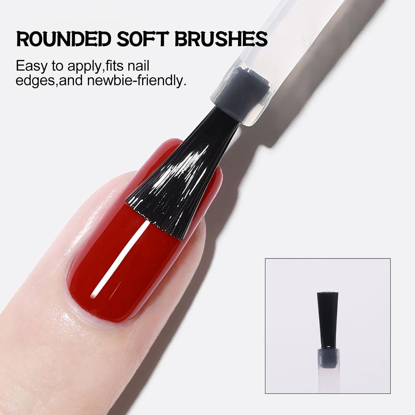 ADHERE Top Coat- 15ML No Wipe Top Coat Gel Nail Polish,Clear Color Gel Shine Finish and Long Lasting, Soak Off Nail Lamp,for Home DIY and Nail Salon