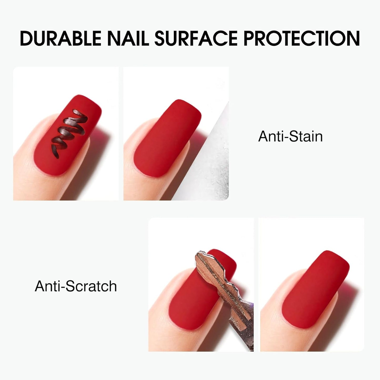 CANNI 2 Pcs No Wipe Matte Top Coat and Glossy Gel Top Coat Set- High Shiny Long Lasting Clear Gel Nail Polish Kit, Soak Off Nail Art Home and Professional Manicure