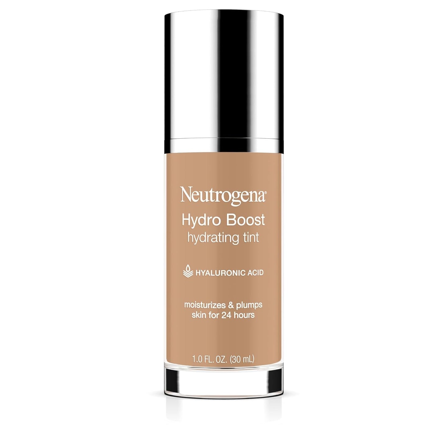 Neutrogena Hydro Boost Hydrating Tint Foundation Makeup for Dry Skin, with Hyaluronic Acid, Lightweight Oil-Free Water Gel, Non-Comedogenic, 60 Natural Beige 1.0 fl. oz