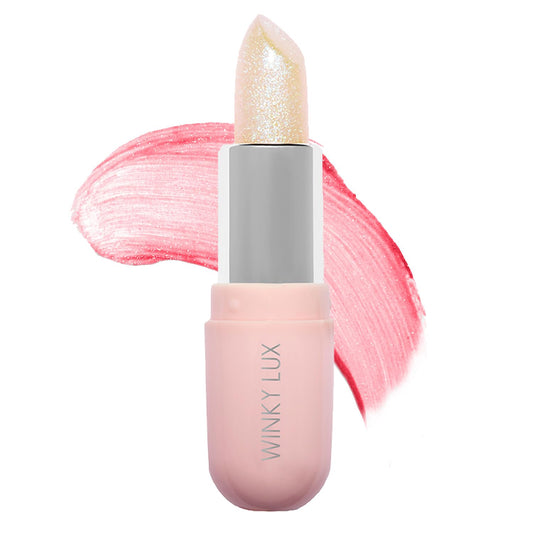 Winky Lux Unicorn Glimmer Balm -Hydrating ph Lip Balm, Natural Pink Tint with pH Color Changing, Moisturize & Soften Lips While Leaving Sheer Pink Tint, with Vanilla Scent