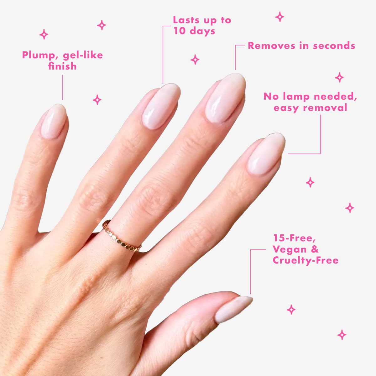 Olive & June Long-Lasting Nail Polish | Gel-Like Finish No Lamp Needed Lasts up to 10 days | Salon-Quality Color at Home | 15-Free, Vegan & Cruelty-Free Chip-Resistant Shine | Strawberry Scone