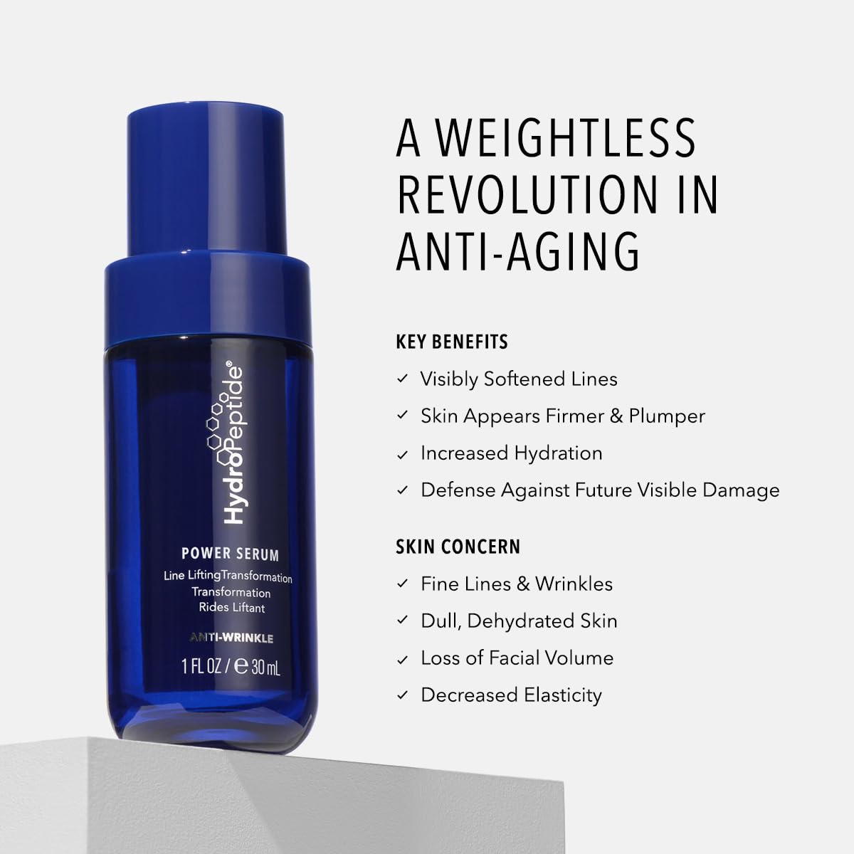 HydroPeptide Power Serum, Anti-Aging Lifting Wrinkle Treatment, Increases Skin Hydration, 1 Ounce