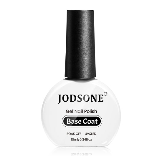 JODSONE 10ml Base Coat Gel Nail Polish Glossy Durable Gel Soak Off Clear No Wipe Nail Salon and DIY Home Need U V Lamp Curing