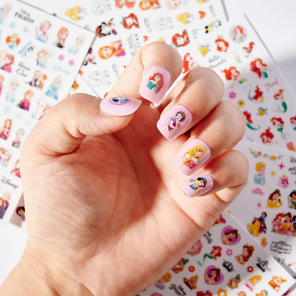 8 Sheets Cute Cartoon Nail Art Stickers Decals 3D Self Adhesive Kawaii Mermaid Design Acrylic Nail Art Supplies Cartoon Nail Stickers for Women Girls DIY Cute Manicure Tips Decorations Accessories