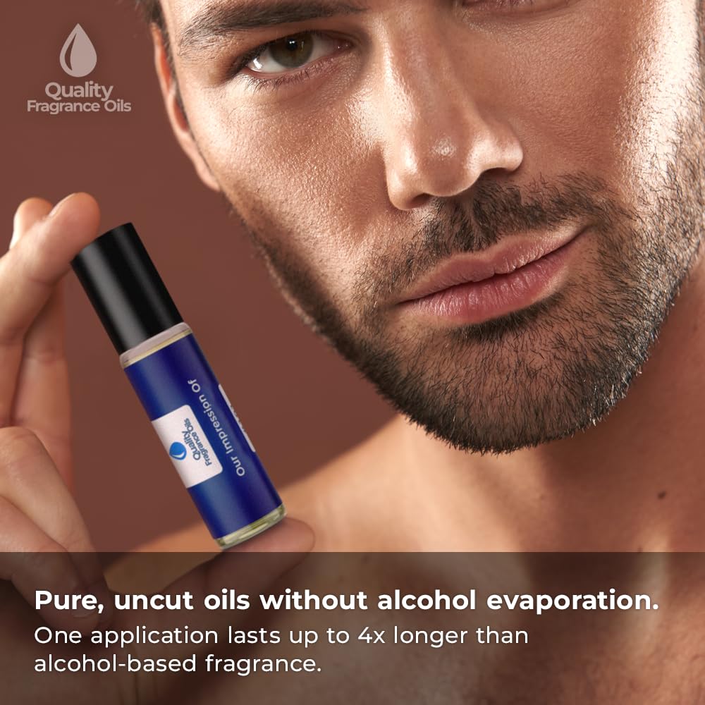 Quality Fragrance Oils' Aventus for Men Impression #101 | Long-Lasting Perfume Oil, Alcohol-Free, Strong Scent, 10ml Roll-On | Affordable Alternative to Designer Fragrances