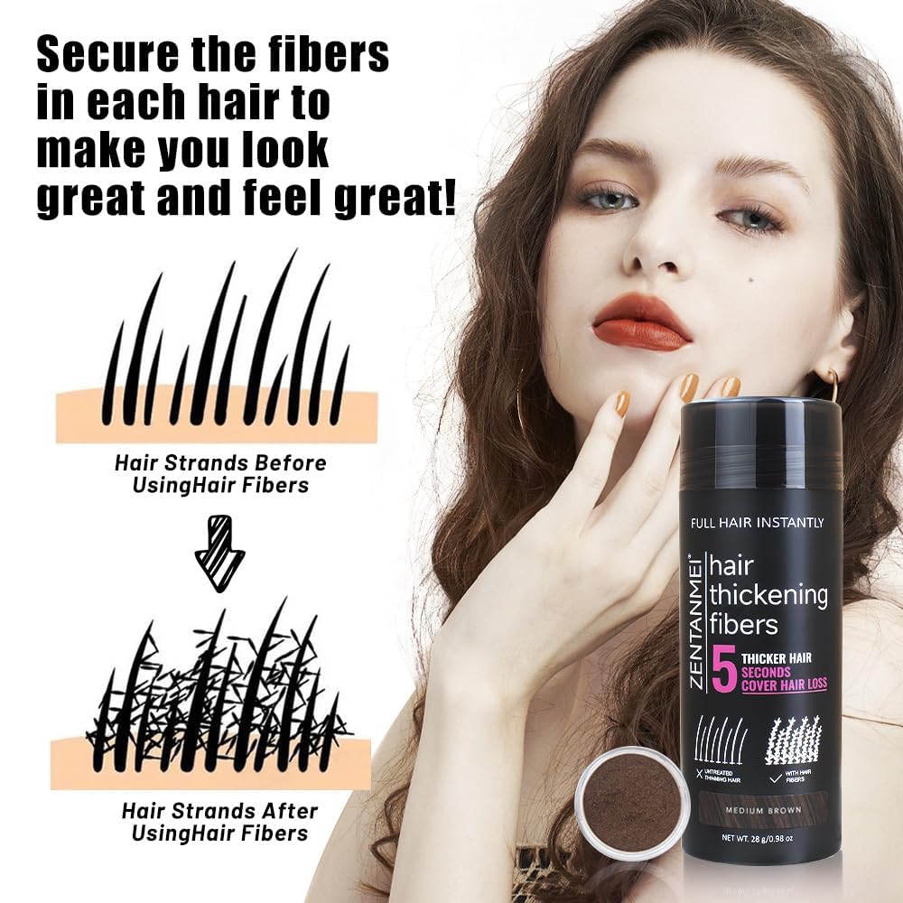 Hair Fibers for Thinning Hair for Women All-Natural Hair Building Fibers 0.98 Oz Hair Volume Powder Bald Spot Cover Up for Men & Women (Light Blonde)