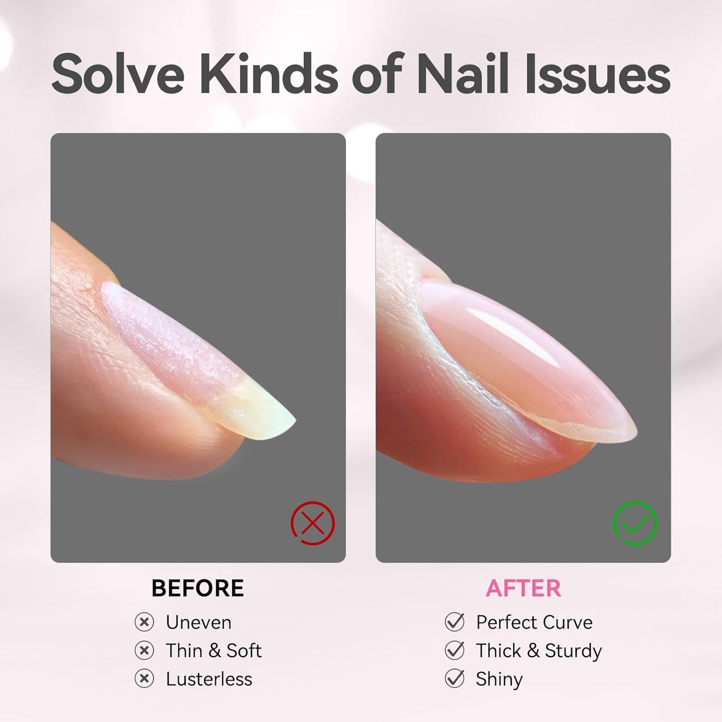 BORN PRETTY Builder Gel for Nails, 8-in-1 Milky Nude Natural Clear Builder Nail Gel for Nail Apex and Gel Extension Strengthener, Nail GLue Gel Hard Gel Base Rhinestone Nail Glue Gel in a Bottle 15ml