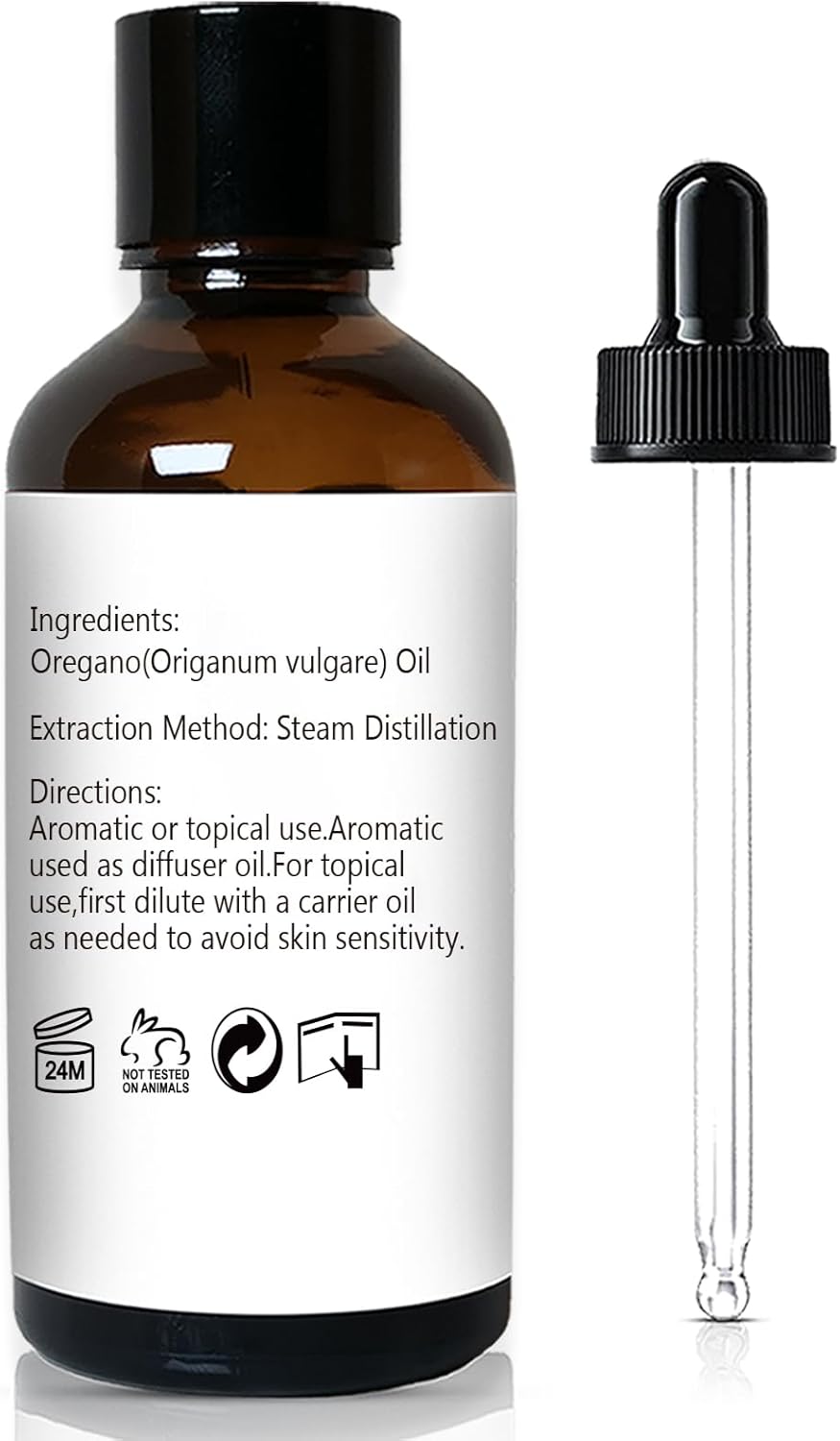 Oregano Essential Oil 1 Oz - 100% Pure & Natural Oregano Oil for Skin, Diffuser, Massage & Aromatherapy - 30ml