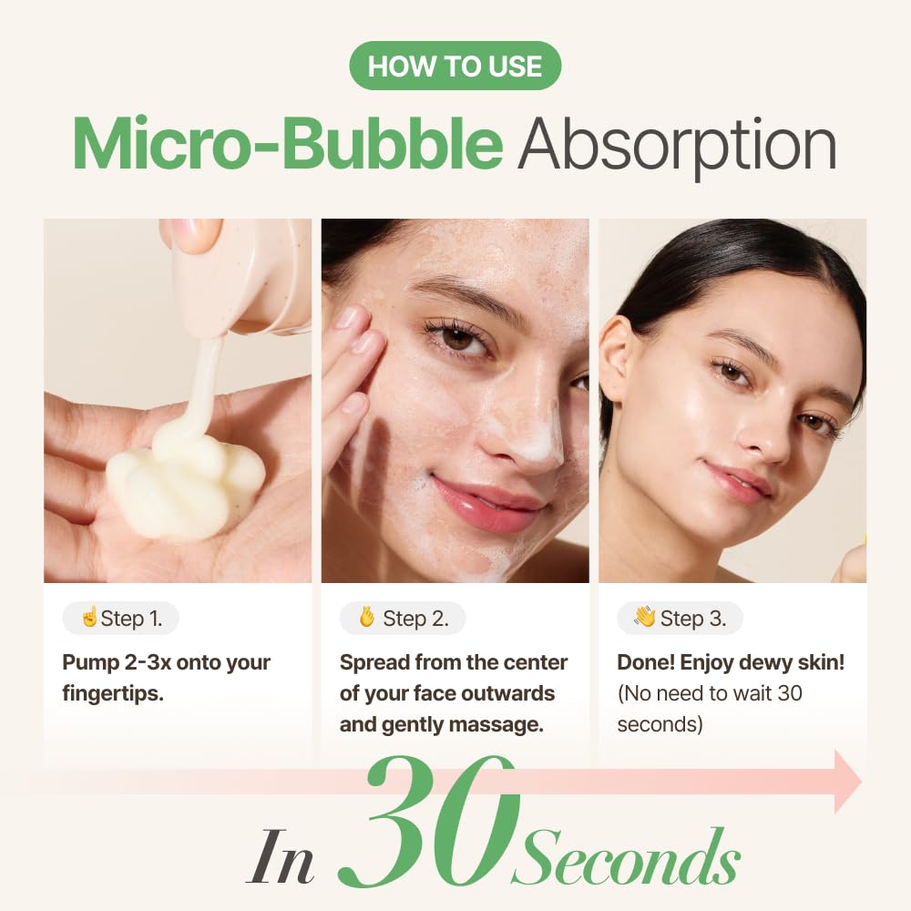 MENOKIN 30 Seconds Quick Bubble Mask [CLEAR] - [Cica] in Micro-bubbles For Soothing & Skin Strengthening, Hydration, Clearer Complexion, Korean Skin Care Essential, 70 Uses, 3.21 fl.oz