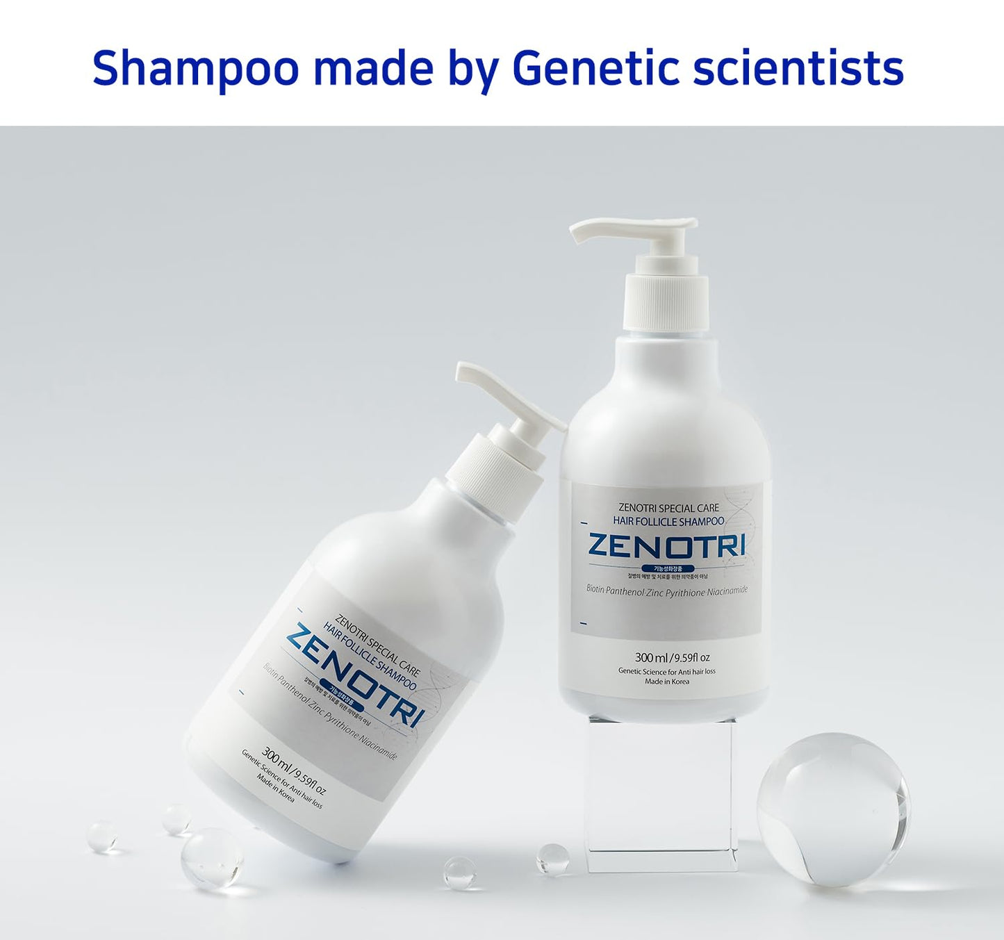Follicle Shampoo Hair loss Zero with Copper peptide, Biotin, Dexpanthenol, Pyrithione Zinc/Genetic Hair Care Solution