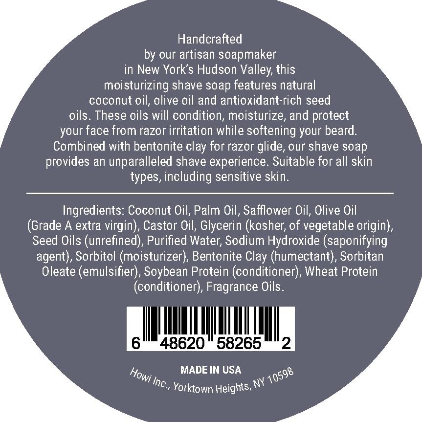 Taconic Shave Excalibur Scent Shaving Soap – Clean Masculine Cologne Aroma – Barbershop Quality Lather Puck with Natural Oils – Smooth Glide – Handmade in USA